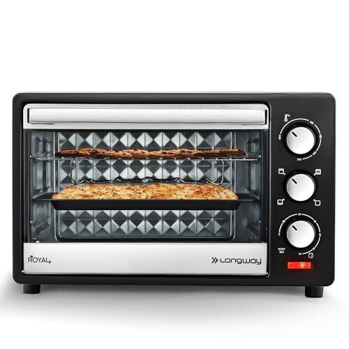 Longway Royal Plus OTG 25 Ltr Oven Toaster Griller with Multiple Heating Modes | Temperature Timer Control for Baking Pizza, Cake, Grilling Chicken & Toasting Bread | 2 Years Warranty (1280W...