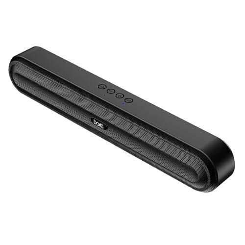 boAt Aavante Bar 490 10W Signature Sound, Dual Full-Range Drivers, Bluetooth Sound Bar, Soundbar Speaker (Classic Black)
