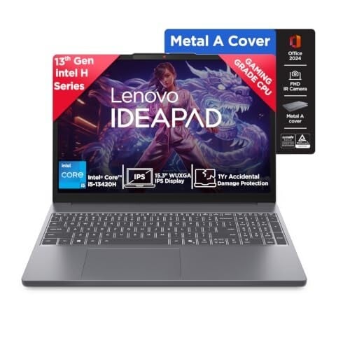Click to enlarge Lenovo IdeaPad Slim 3 15.3-Inch WUXGA Laptop | Intel Core i5 13th Gen, 16GB RAM, 512GB SSD, Metal Cover