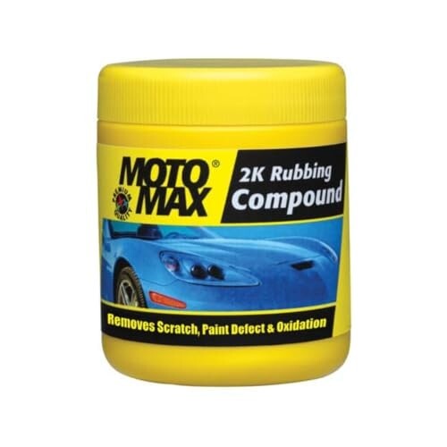Click to enlarge Motomax 2K Rubbing Compound 100g | Removes Minor Scratches, Swirl Marks, Paint defect and Oxidization from metal surfaces on Cars, Bike, Motorbikes | Removes dirt, grime, stains to make surface glossy