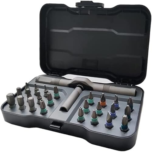 Ratchet Screwdriver Set 24 in 1 Precision Screwdriver Bit Screwdriver Sets With Case Duka Tools Ratchet Screwdriver with Detachable Handle for Watch Computer Electronics Father'screwdriver s...