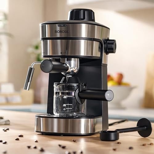 Borosil Brew Mate Drip Coffee Machine with Borosilicate Glass Carafe | Coffeemaker | 6 Cups Capacity | Black