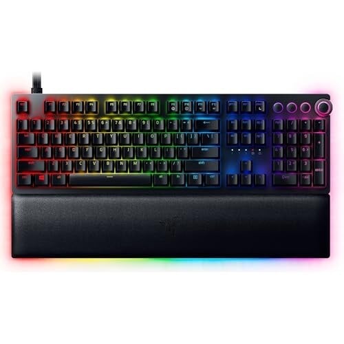 Razer Huntsman V2 Analog Gaming Keyboard Analog Optical Switches, Powered Chroma RGB Full Siz Black - RZ03-03610100-R3M1