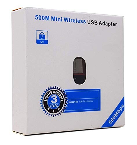 BigPlayer 500Mbps USB Mini Wireless Wi-Fi Dongle/Adapter (Black)