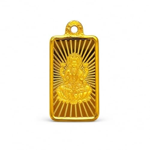 24 Karat (999) Pure 1 g Gold Bar Pendant - Laxmiji