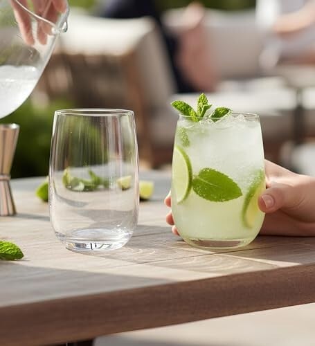 Yera Prima Aqua Water/Juice/Cocktail Glasses- 260 ml Each -Set of 6 pcs [30% Coupon]