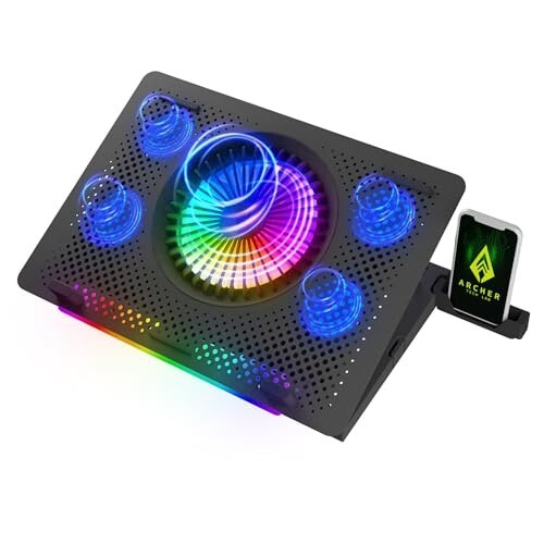 Archer Tech Lab Cooling Pad Stand for Gaming Laptop with RGB Lighting
