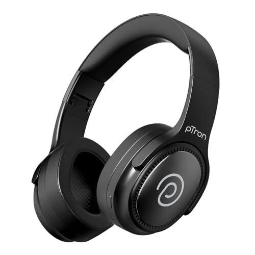 pTron Studio Pro w/ 65Hrs Playtime, Wireless Over Ear Headphones with HD Mic, Dual Device Pairing, TruTalk AI-ENC Calls, Low-Latency Game & Music, 40mm Drivers, BT5.4, Type-C Fast Charging (...