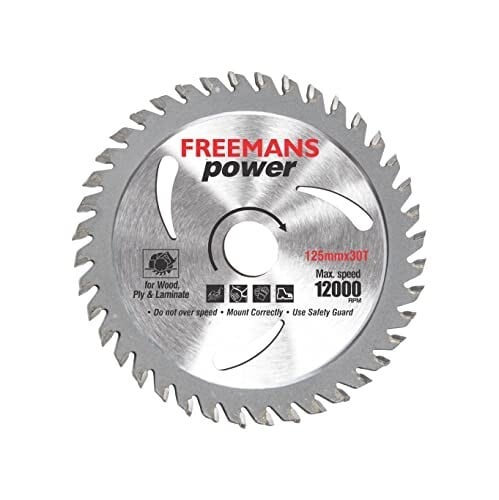 FREEMANS TCT530 Power Circular Saw Blade - 5 Inch 125mmx30T (Pack of 20 Pieces)