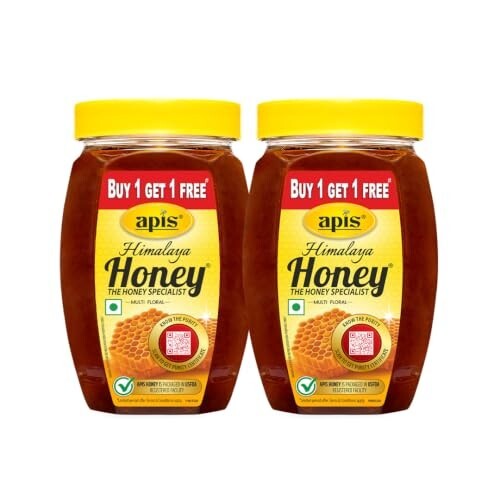 Click to enlarge Apis Himalaya Honey, 500g (Pack of 2) | Pure and Natural Himalayan Honey | No Added Sugar | No Adulteration | Rich Taste | Healthy Natural Sweetener for Daily Use