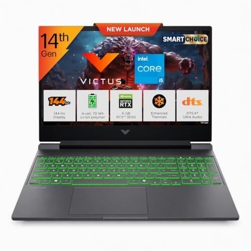 HP Victus 15 Gaming Laptop – Intel i5-14500HX / RTX 3050 6GB (Mica Silver)