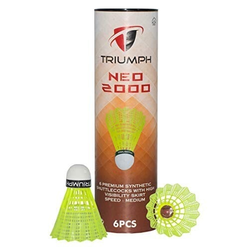 Click to enlarge Triumph Nylon Badminton Shuttlecocks, Badminton Shuttlecock Pack of 6