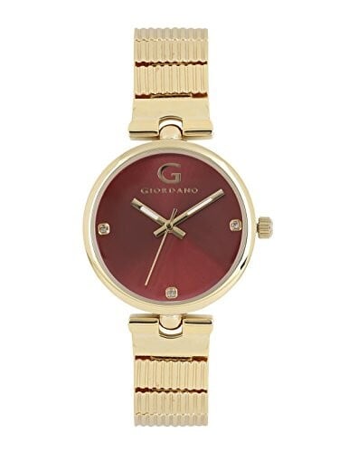 Giordano Analog Watch for Women with Crystal Metal Strap Ladies Wrist Watch A2058