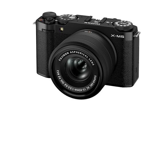 Fujifilm X-M5 26.1MP Mirrorless Camera with 15-45mm Lens | 6.2K Vlogging & 240fps High-Speed Video (Black)