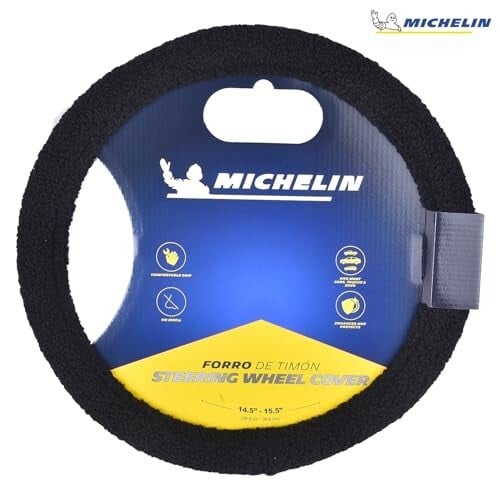 MICHELIN iFit Premium Faux Leather Steering Wheel Cover [Apply coupon]