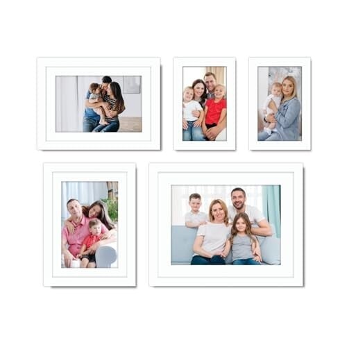 Amazon Brand - Solimo Eco Series Family Photo Frame Set Of 5