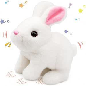 Kidology Electronic Bunny Toy for Kids | Hopping & Jumping Rabbit with Moving Ears, Nose & Tail | Soft Plush Animal Toy | Interactive Walking Toy | Gift for Boys & Girlshttps://amzn.in/d/0iy09IZi