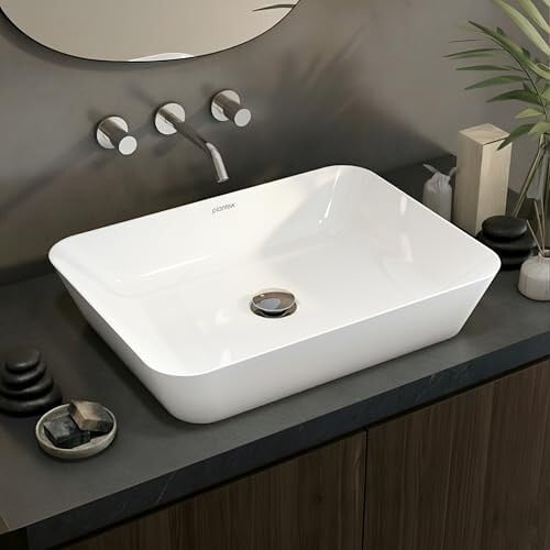 Plantex Washbasin for Bathroom/Ceramic Tabletop Basin
