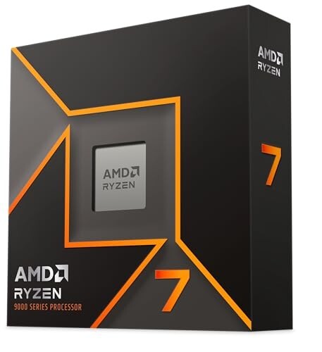 AMD Ryzen 7 9700X Desktop Processor with Integrated Radeon Graphics, 8 cores 16 Threads 32 MB Cache Base Clock 3.8 GHz Up to 5.5 GHz AM5 Socket System Memory DDR5,65W TDP - 100-100001404WOF