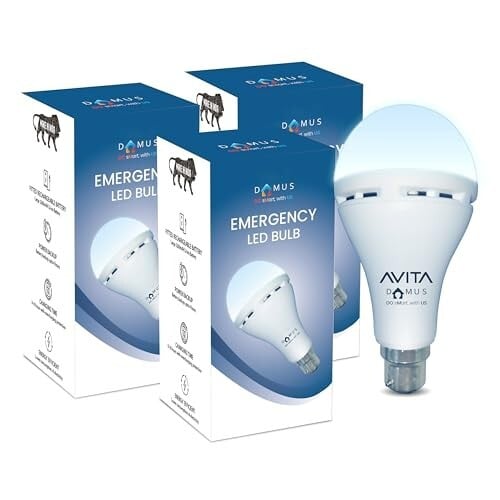 9W Emergency LED Bulb, Up to 4 hrs Power Back up (Pack of 3)
