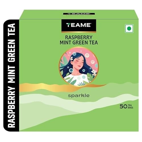 TE-A-ME Green Tea Raspberry and Mint Flavour | Green Tea 50 Teabags [50% Coupon]