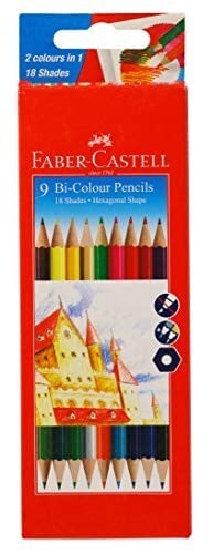 Faber-Castell Bi-Color Pencil Set - Pack of 8 (Assorted)