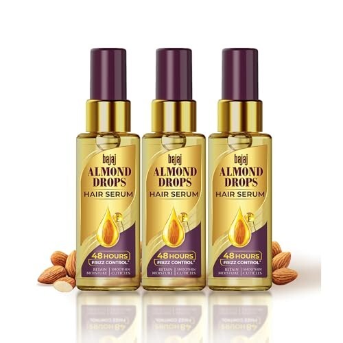 Bajaj Almond Drops Hair Serum 50 ml (Pack of 3)
