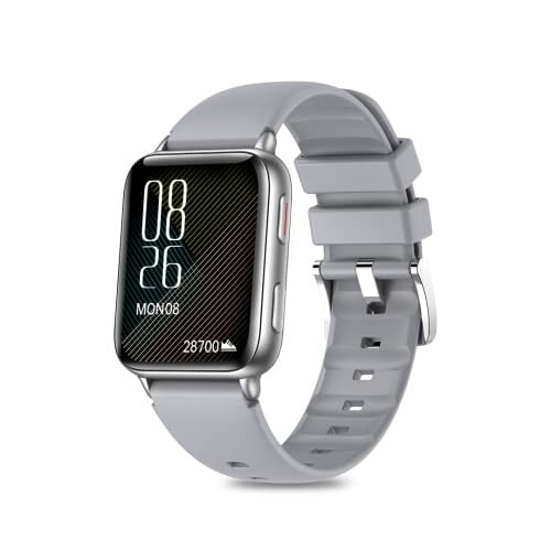 Click to enlarge Mustard Magma Smart Watch with 1.8" Amoled Display, Bluetooth Calling, Water Proof IP68, 100+ Sports Mode, 150+ Watch Faces, Dedicated Spo2, and Dynamic Heart Rate Analysis,(Silver)