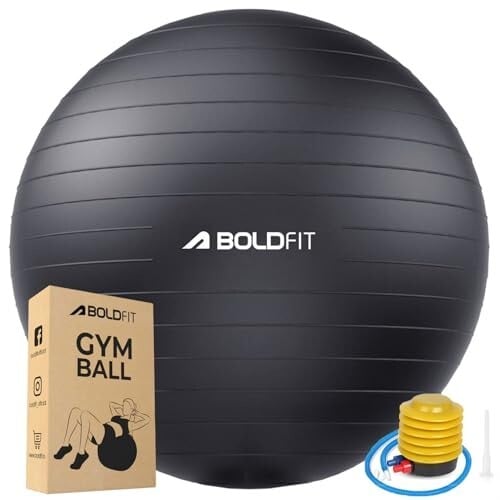 Boldfit 55cm Heavy-Duty Anti-Slip Workout Ball for Balance & Stability Training