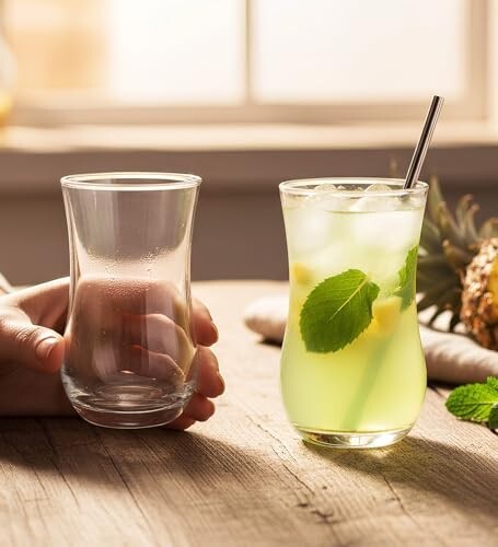 Yera Prima Zest Water/Juice/Cocktail Glasses- 240 ml Each -Set of 4 pcs [29% Coupon]