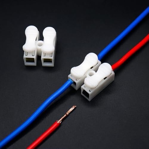 Electronic spices Cable Connector Clamp Spring Connector Terminal Block FOR Wire LED Strip Light Wire Connecting (PACK OF 200)