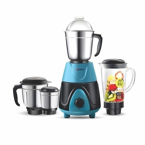 ACTIVA Megamix 1000W Mixer Grinder with 4 Jars for Dry