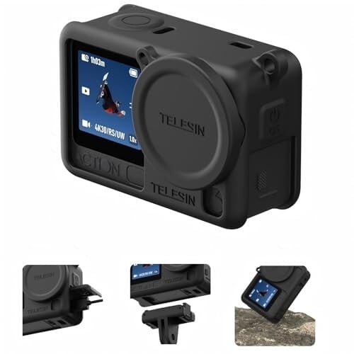 TELESIN Silicone Protective Case for DJI Osmo Action 6 | Black