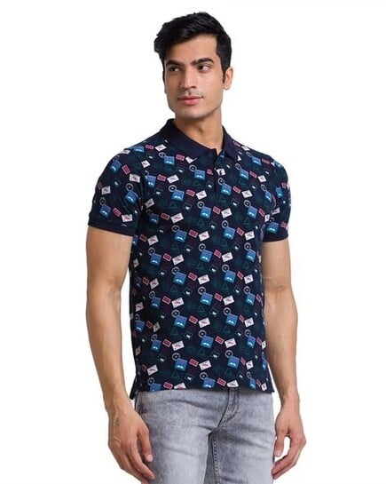 Smart Casual Meets Modern Street Style! Men's Graphic Print Regular Fit Polo T-Shirt
