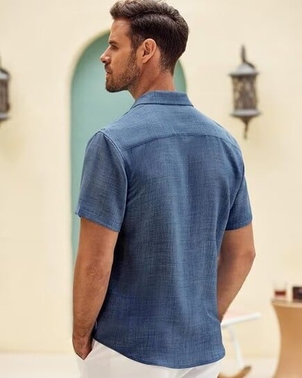 Men Patterned Regular Fit Shirt with Patch Pocket