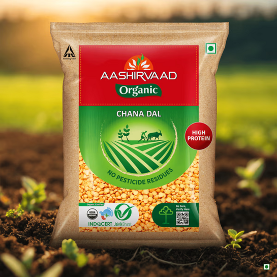 Aashirvaad Organic Chana Dal 100% Organic Chana Dal Rich in Protein,hyperlocal