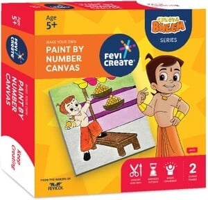 Fevicreate Paint by Numbers Chhota Bheem & Chutki Kit –Ideal Gift for Boys, Girls age 5+yr