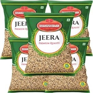Click to enlarge J.S. Dhanush Baan 100% Natural & Premium Cumin Seeds (Jeera) 500g (Pack of 5-100g Each)