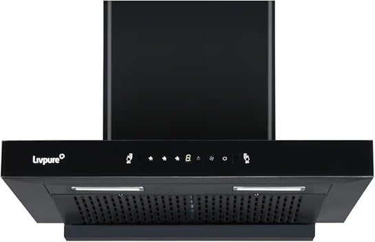 Click to enlarge Livpure Fenix 60 cm | T-Shape Chimney | 1400 m³/hr Suction | Filterless | Touch & Gesture Control