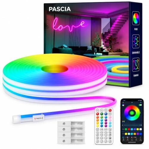 neon Patti Light Colour Changing Room Decoration Gaming Setup led Ribbon Mood Lighting Bedroom sajawat wali Light Party Illumination Aesthetic Streamer Custom Signage Gamer Desk ambiance