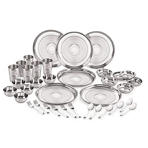 Click to enlarge Neelam Stainless Steel Dinner Set (Set of 36 Pcs Diamond)