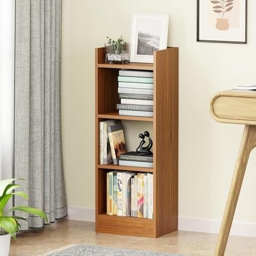 Lukzer 3 Layer Engineered Wood Multipurpose Rack Bookshelf