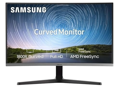 Samsung 27-Inch(68.5cm) FHD, 1800R Curved 1,920 X 1,080 LED Monitor, VA Panel, Slim Design, AMD Freesync