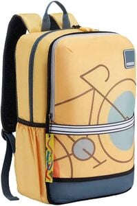 American Tourister Aleo 3.0, 20L Volume 3 Compartment School Backpack with Front Organizer and Spacious Interiors for Girls and Boys - Yellow