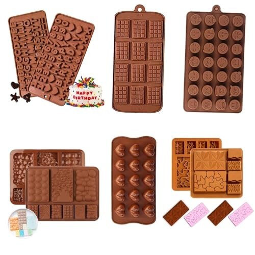 Clazkit Flexible and Reusable Silicone moulds - Pack of 6