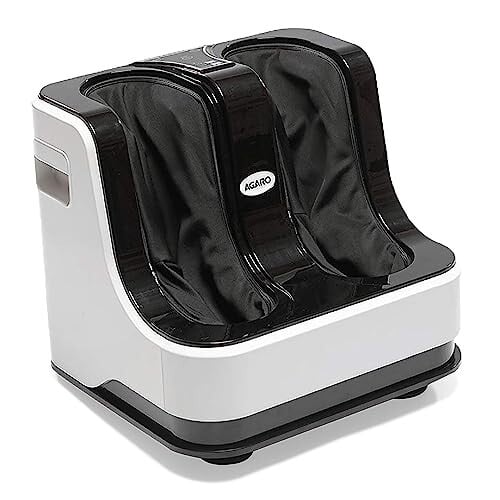 Click to enlarge AGARO Relaxing Foot & Calf Massager Machine with Rolling & Kneading Functions for Muscle Relaxation & Improving Blood Circulation, Suitable Home Usage (White).