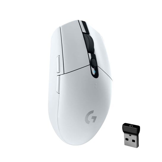 Logitech G304 Lightspeed Wireless Gaming Mouse, White