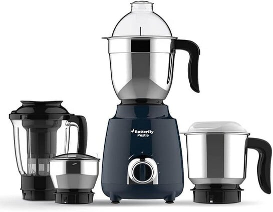 Butterfly Pestle 750W Mixer Grinder with 4 Jars | 3 Stainless Steel Jars & 1 Juicer