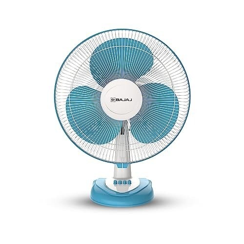 Bajaj Frore Neo Table Fan 400 MM | Table fans for Home & OfficeBlue