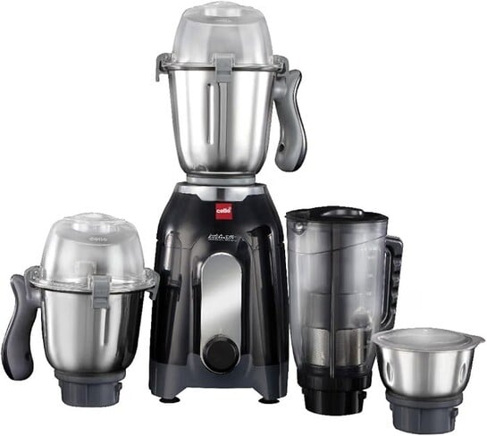 CELLO Discovery Pro Juicer Mixer Grinder For Kitchen 1000 Watts Black | 3 Steel Jar with 1 Juicer Jar
